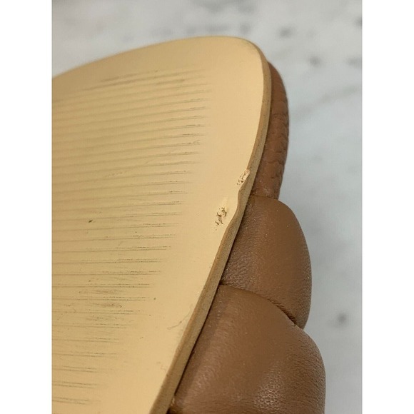 Kaanas Bekasi Sandals Sz 7 Coffee Knot Slip On Leather 2.75" Block Heel EUC - Picture 13 of 13